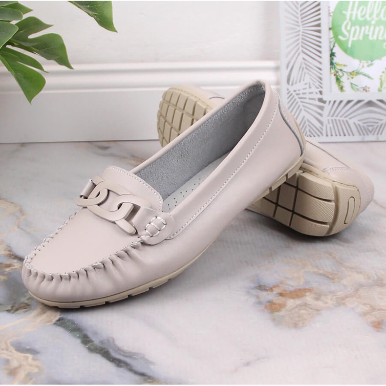 Ženske kožne natikače Filippo DP4547 Bež 4