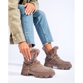 Ženske antilop čizme na platformi Shelovet smeđa 1