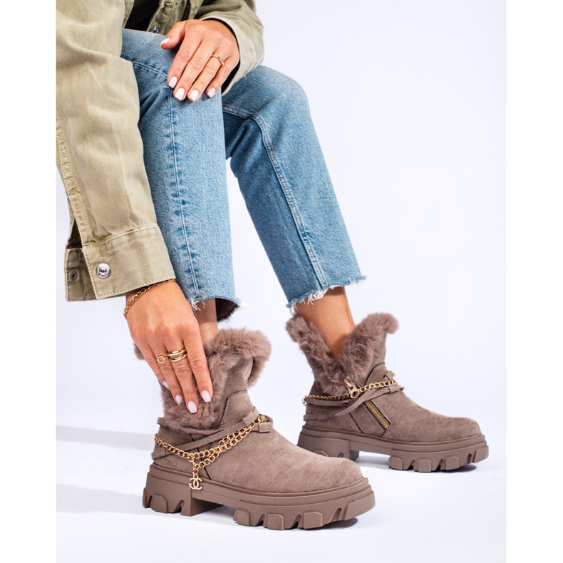 Ženske antilop čizme na platformi Shelovet smeđa 1