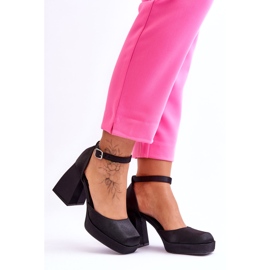 PA1 Moderne cipele na masivnu petu Black Sandia crno 3