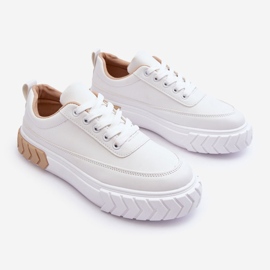 PG1 Klasične tenisice s platformom bijele i bež Nannzie bijela 2