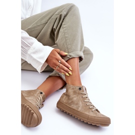 Ženske tenisice Big Star High Warm Beige GG274071 bež 1