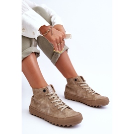 Ženske tenisice Big Star High Warm Beige GG274071 bež 2