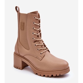 Vinceza Ženske kožne gležnjače Bež Esnar 2