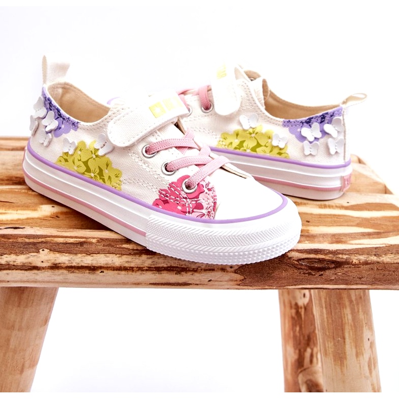 Dječje niske tenisice na čičak Big Star LL374061 Bijele bijela 2