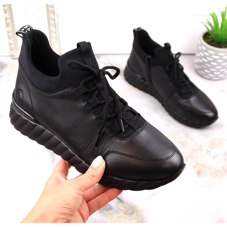 Rieker Remonte D5977-01 ženske čizme s kožnom izolacijom crna 1