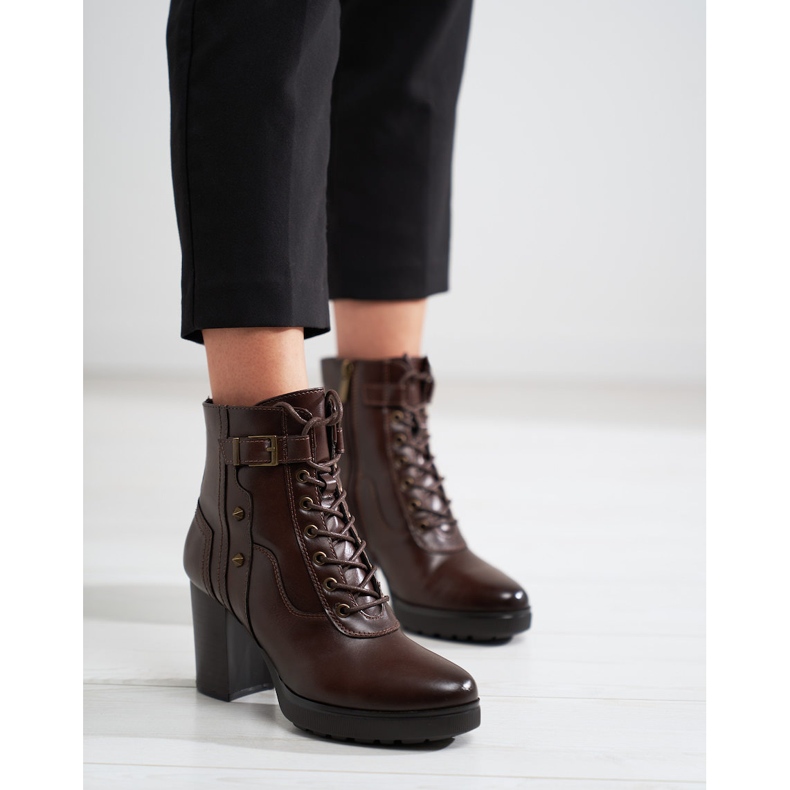 Čipkane ženske torbe na Shelovet stup smeđe smeđa 1