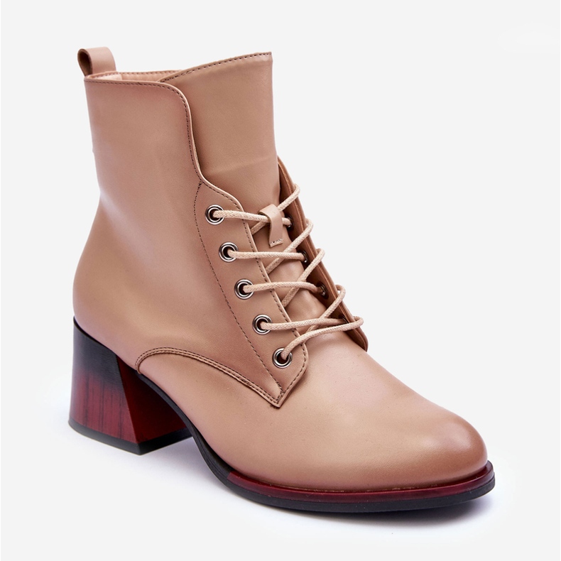 Vinceza Bež Luloshe čizme na visoku petu 2