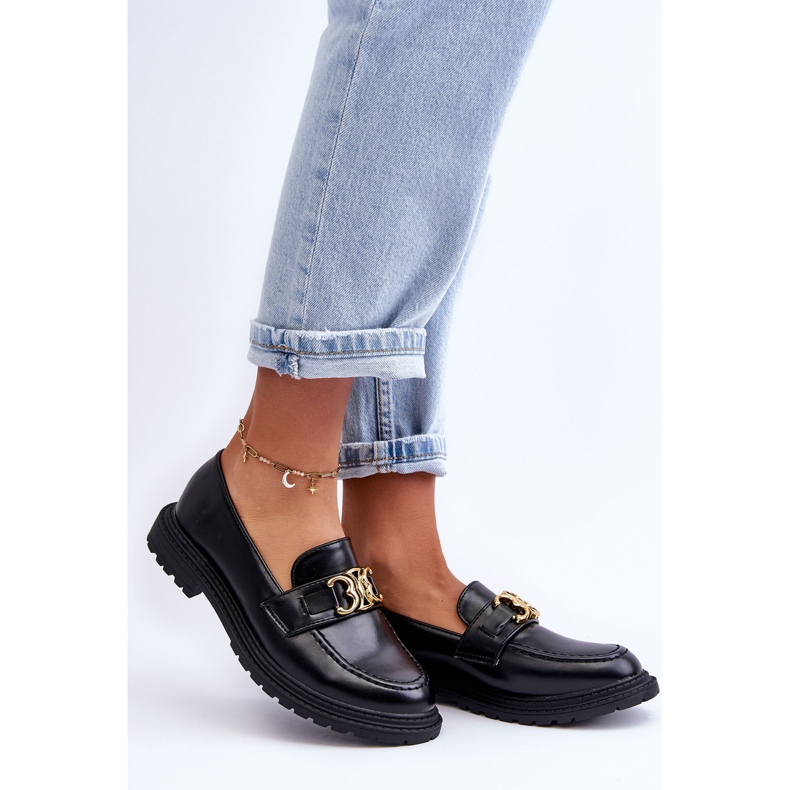 PS1 Ženske mokasine s ravnom potpeticom crne sincias crna 1