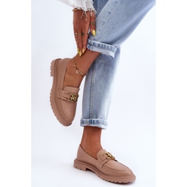 PS1 Ženske mokasine na ravnu petu bež sincias 2