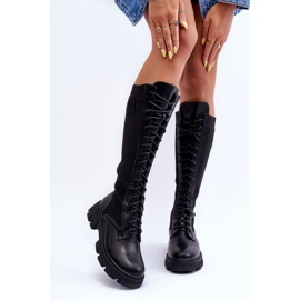 PS1 Čizme s ravnim čarapama crne Itona crna 2