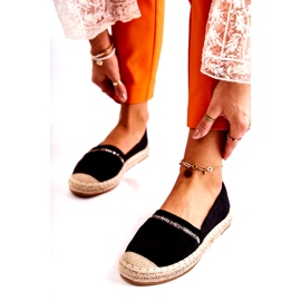 S.Barski Klasične ženske crne slip-on espadrile Cersei crno 7