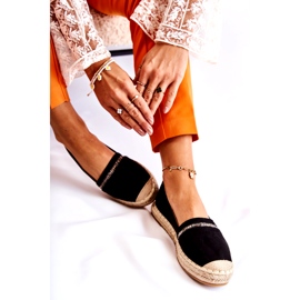 S.Barski Klasične ženske crne slip-on espadrile Cersei crna 2