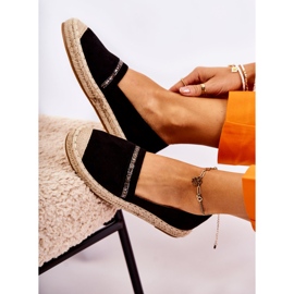 S.Barski Klasične ženske crne slip-on espadrile Cersei crno 5