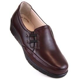 Kožne udobne ženske cipele s elastičnom trakom T.Sokolski J304 crvena 1