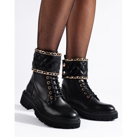 Shelovet ženske radnice s prošivenim ornamentom crna 1