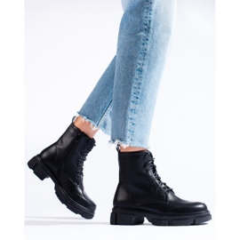 Ženske Shelovet radne hlače na vezanje crne crno 2