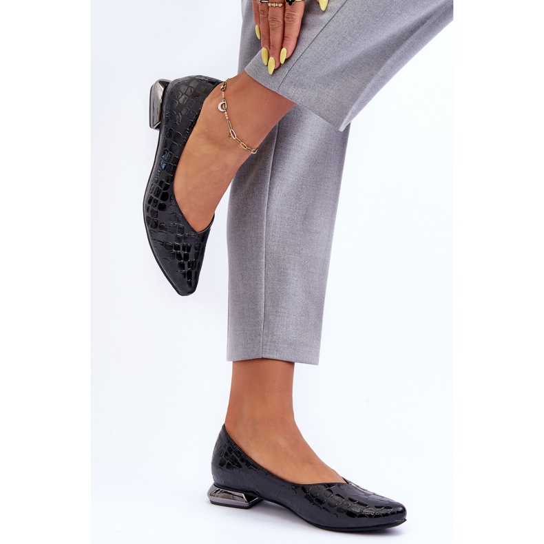 PD1 Vaani kožne cipele s ravnom petom, crne Vaani crno 1