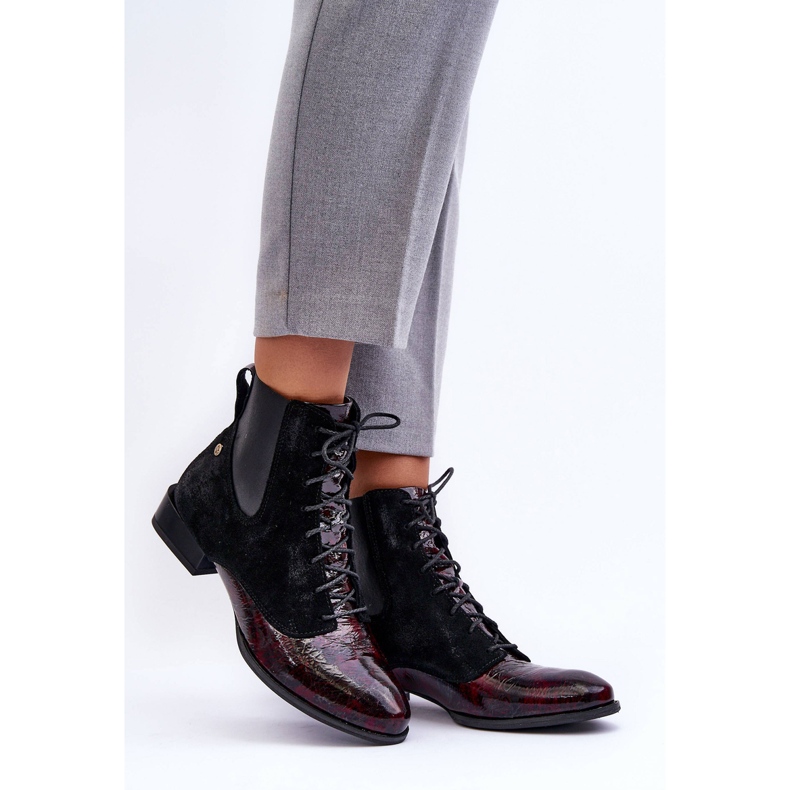 Maciejka kožne čizme s ravnom petom 06200-08 crne crna 1