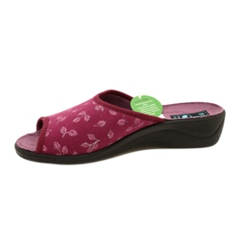 Bordo baršunaste papuče Adanex 28271 Aloe Vera crvena 2