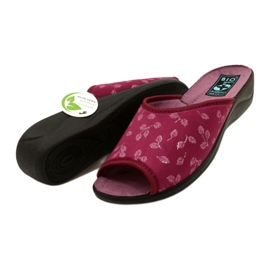Bordo baršunaste papuče Adanex 28271 Aloe Vera crvena 4