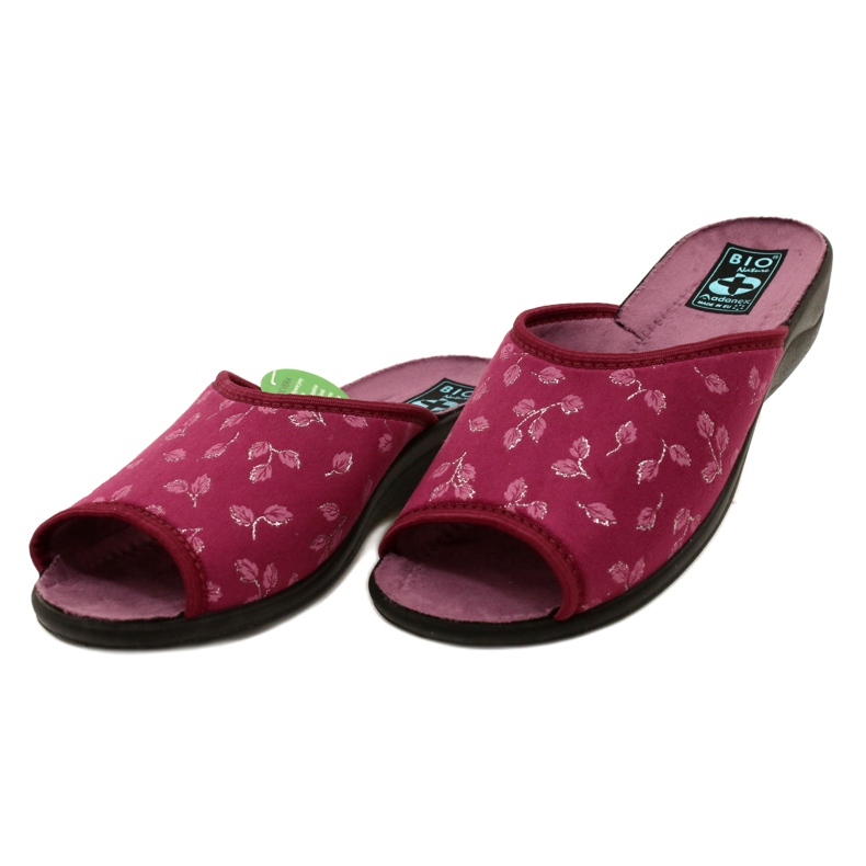 Bordo baršunaste papuče Adanex 28271 Aloe Vera crvena 3