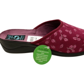 Bordo baršunaste papuče Adanex 28271 Aloe Vera crvena 6