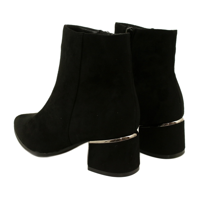 Evento Čizme od brušene kože sa srebrnim ukrasima, crne 23BT35-6420 crna 3