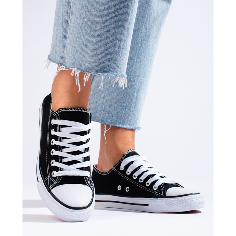 Klasične crne ženske tenisice Shelovet crno 2