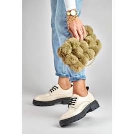 La.Fi Bež lakirane cipele na vezanje 2