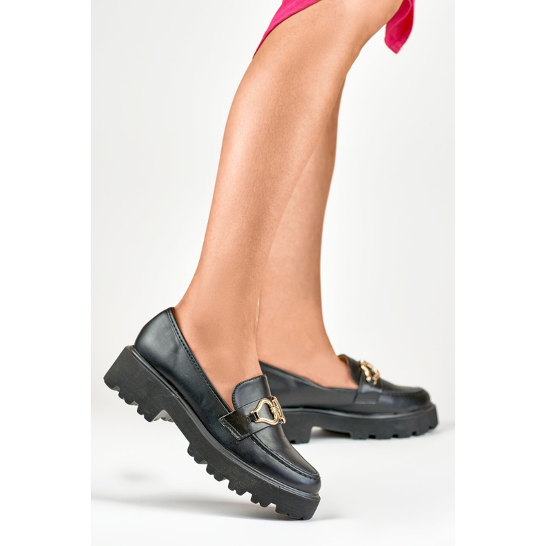 Ženske crne mokasine od eko kože crno 1