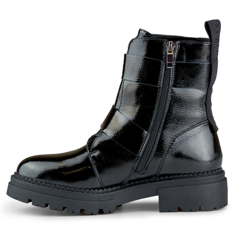 Lakirane crne ženske radničke čizme Axelle crna 1