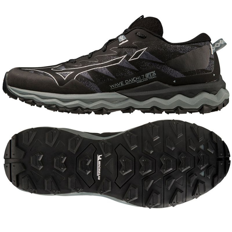 Tenisice za trčanje Mizuno Wave Daichi 7 Gtx M J1GJ225651 crno 1
