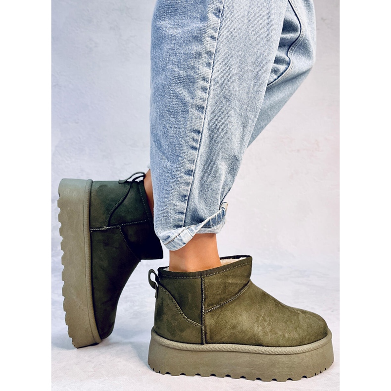 Čizme za snijeg s platformom Solnis Green zelena 2