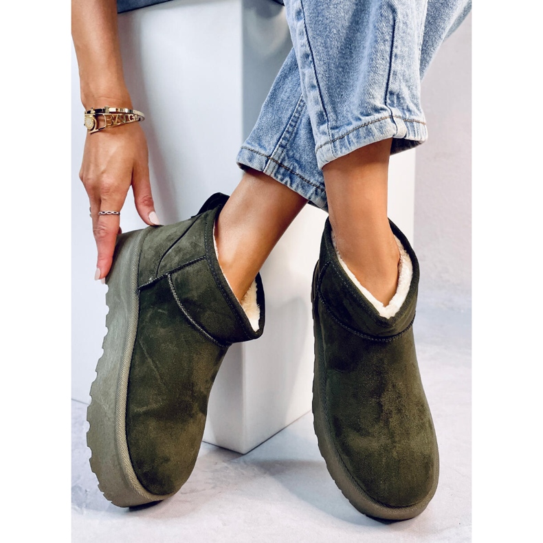 Čizme za snijeg s platformom Solnis Green zelena 1