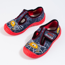 Crno-crvene paukove papuče iz Sheloveta plava 2