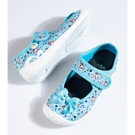 Plave papuče za djevojčicu sa Shelovet psima raznobojna 1