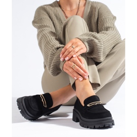 Shelovet ženske natikače od crne antilop kože crno 1