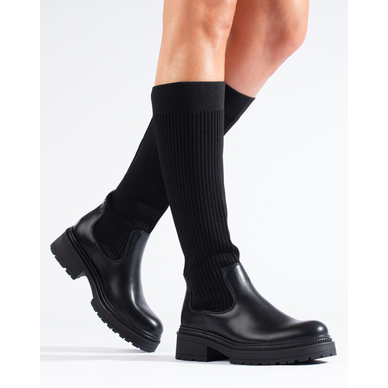 Crne čizme natikače iz Sheloveta crno 1