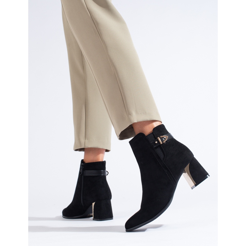 Crne klasične čizme od antilopa iz Sheloveta crno 2