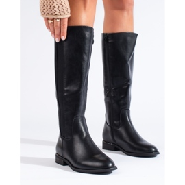 Shelovet ženske crne klasične čizme crno 1