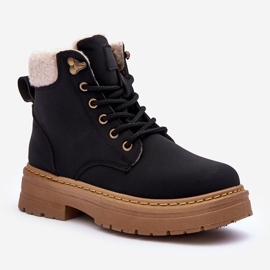 Ženske čizme s ovčjom kožom crne Jette crna 1