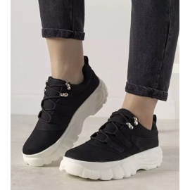 Crne sportske tenisice s visokim potplatom Luna crno 1