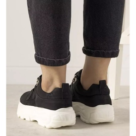 Crne sportske tenisice s visokim potplatom Luna crna 2