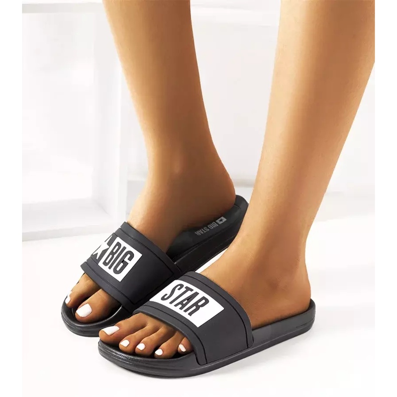 Crne ženske papuče Big Star DD274A266 crna 1