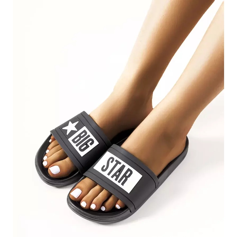 Crne ženske papuče Big Star DD274A266 crna 2