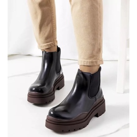 Crne gležnjače na smeđoj Gaffney platformi crno 1