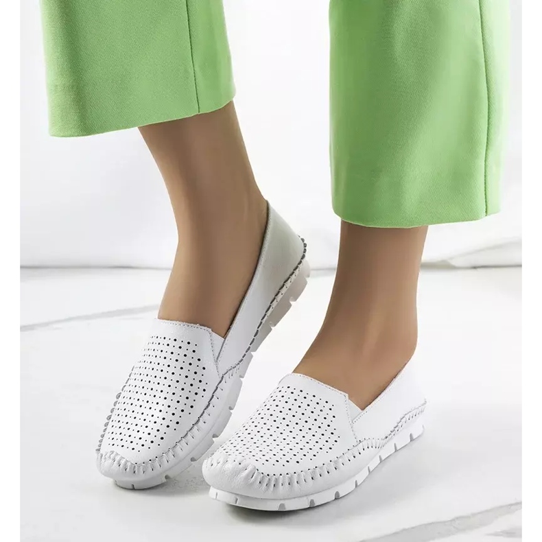 Juiz bijele kožne natikače bijela 1