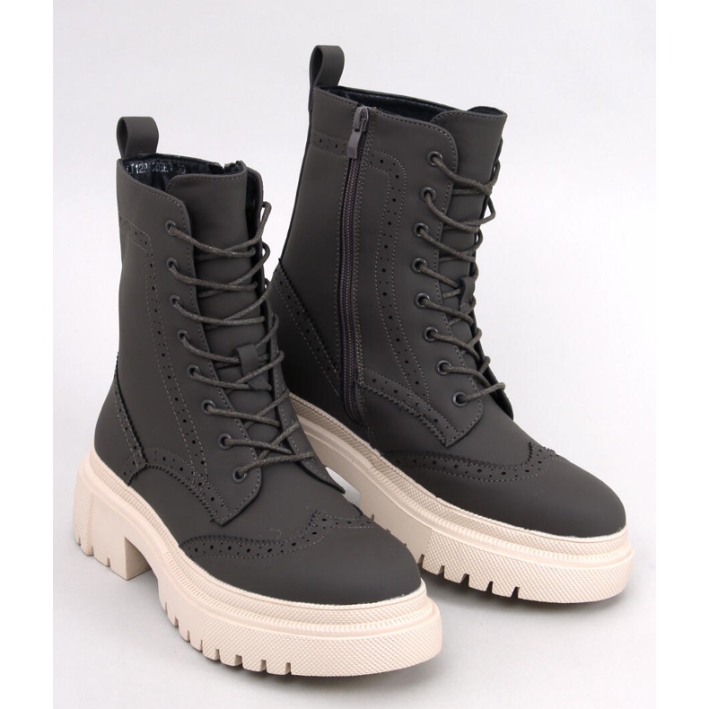 Aubert Green čizme na vezanje zelena 1