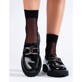 W. Potocki Lakirane ženske mokasine Potocki crne crno 2